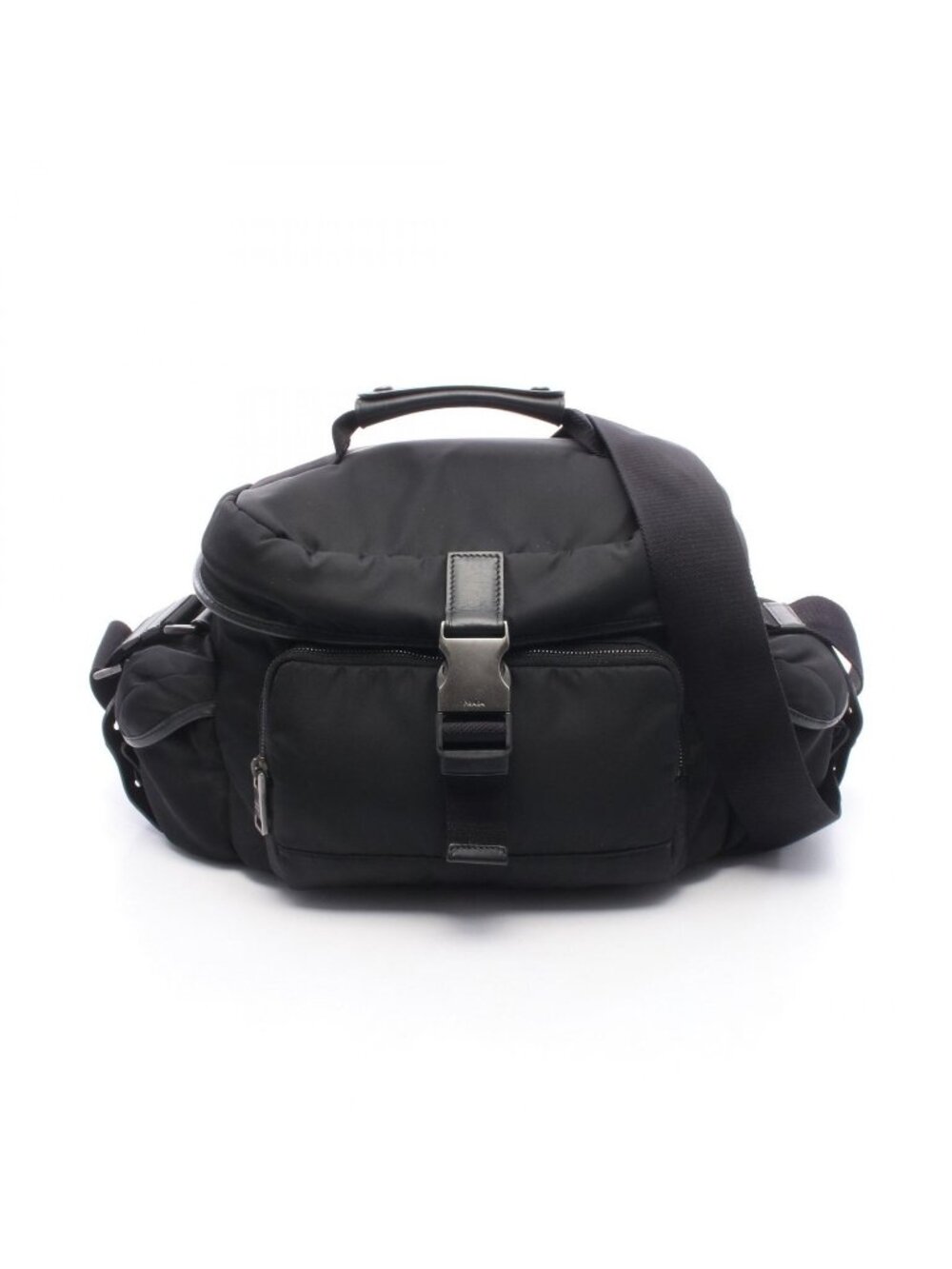 Prada Shoulder Bag Black Nylon Leather